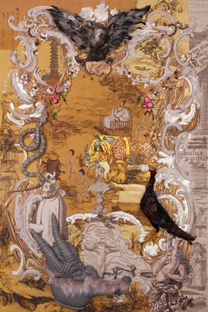 MadeIn Company, Sleeping Life Away, 2011 - Collage sur toile, 280 x 187 cm - Courtesy Galerie Nathalie Obadia, Paris/Bruxelles