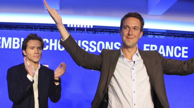 Geoffroy Didier et Guillaume Peltier lors du lancement de Droite forte