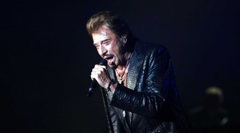 Johny Hallyday lors de son concert à Tel Aviv