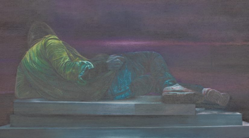 Iris Levasseur, Amnésie 1, huile sur toile, 2011, courtesy Galerie Odile Ouizeman.