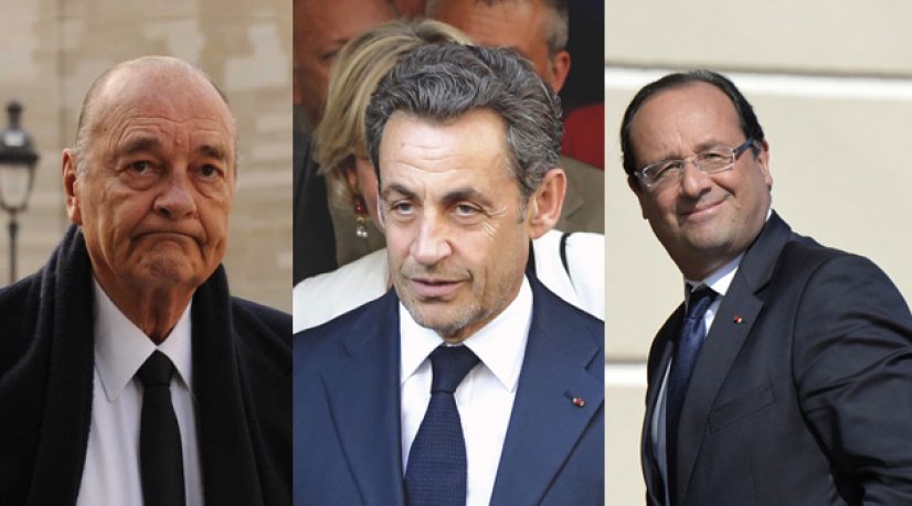 Jacques Chirac, Nicolas Sarkozy et François Hollande