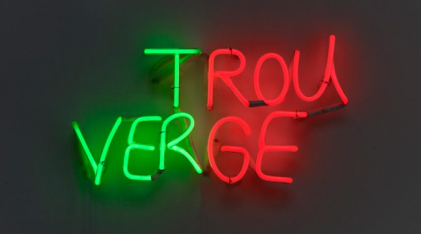 Jean Dupuy - Origine d’un genre, 1980-2013. Tubes en néon, fils, transformateur et plexiglas,19 x 36 x 4 cm - Edition de 25 exemplaires + 5 E.A. + 5 H.C. Ed. N° 3/25 - Courtesy Galerie Loevenbruck