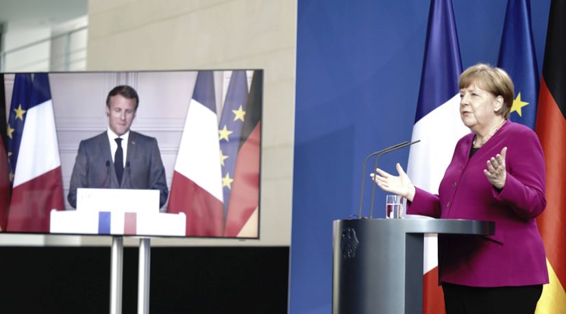Relance européenne Le couple Merkel-Macron épaule la BCE