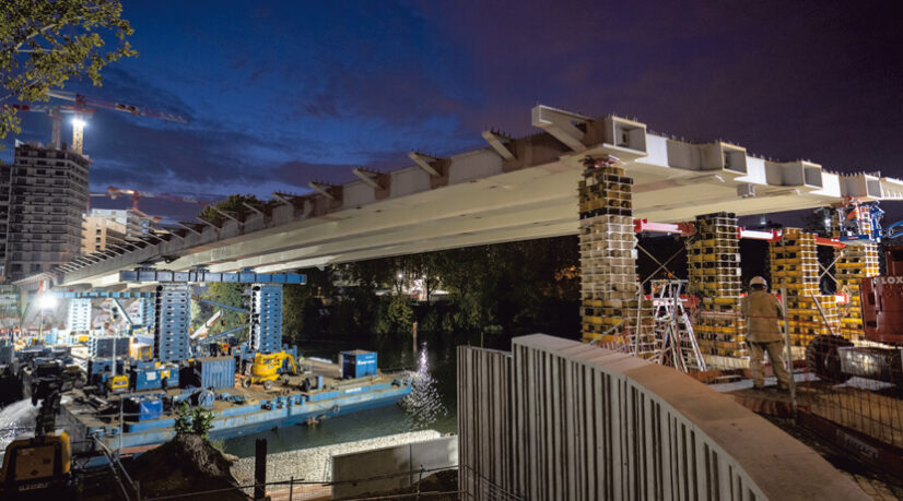 Le pont du village des athlètes des JO à bon port à Saint-Denis