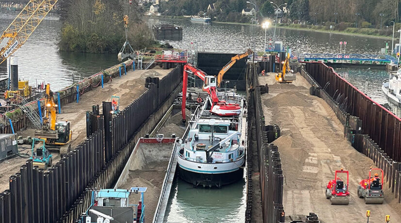 Rénovation des écluses de Méricourt, un pas de plus vers la massification du fret fluvial