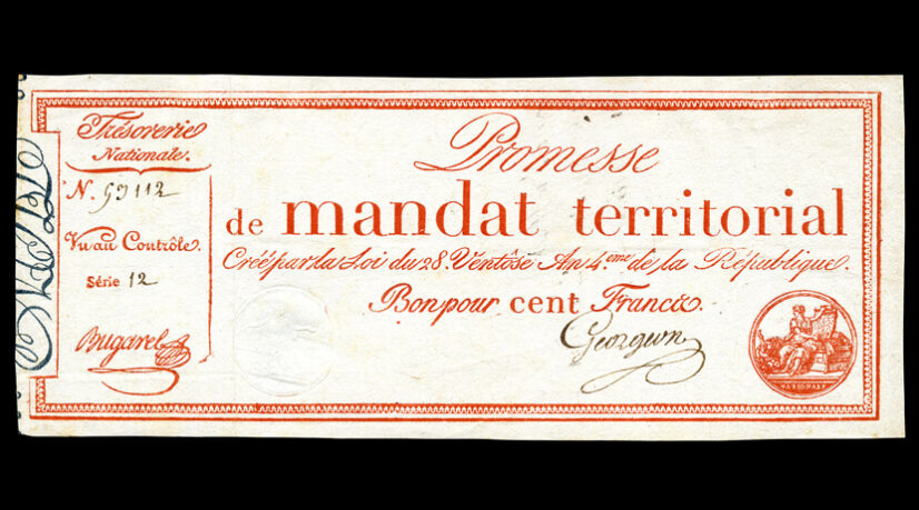 18 mars 1796 : les mandats territoriaux