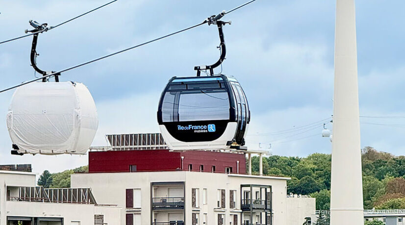 Le téléphérique sur la ligne de départ dans le Val-de-Marne